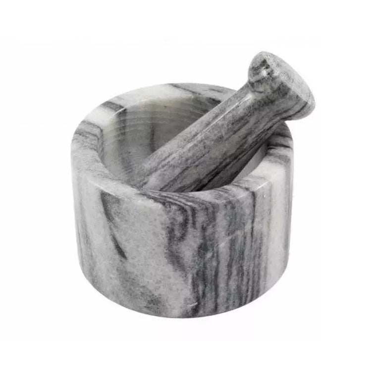 Sifcon Marble Pestle and Mortar Set White and Black 14cm KG3604