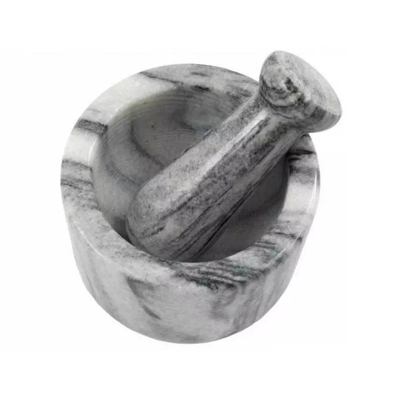 Sifcon Marble Pestle and Mortar Set White and Black 14cm KG3604