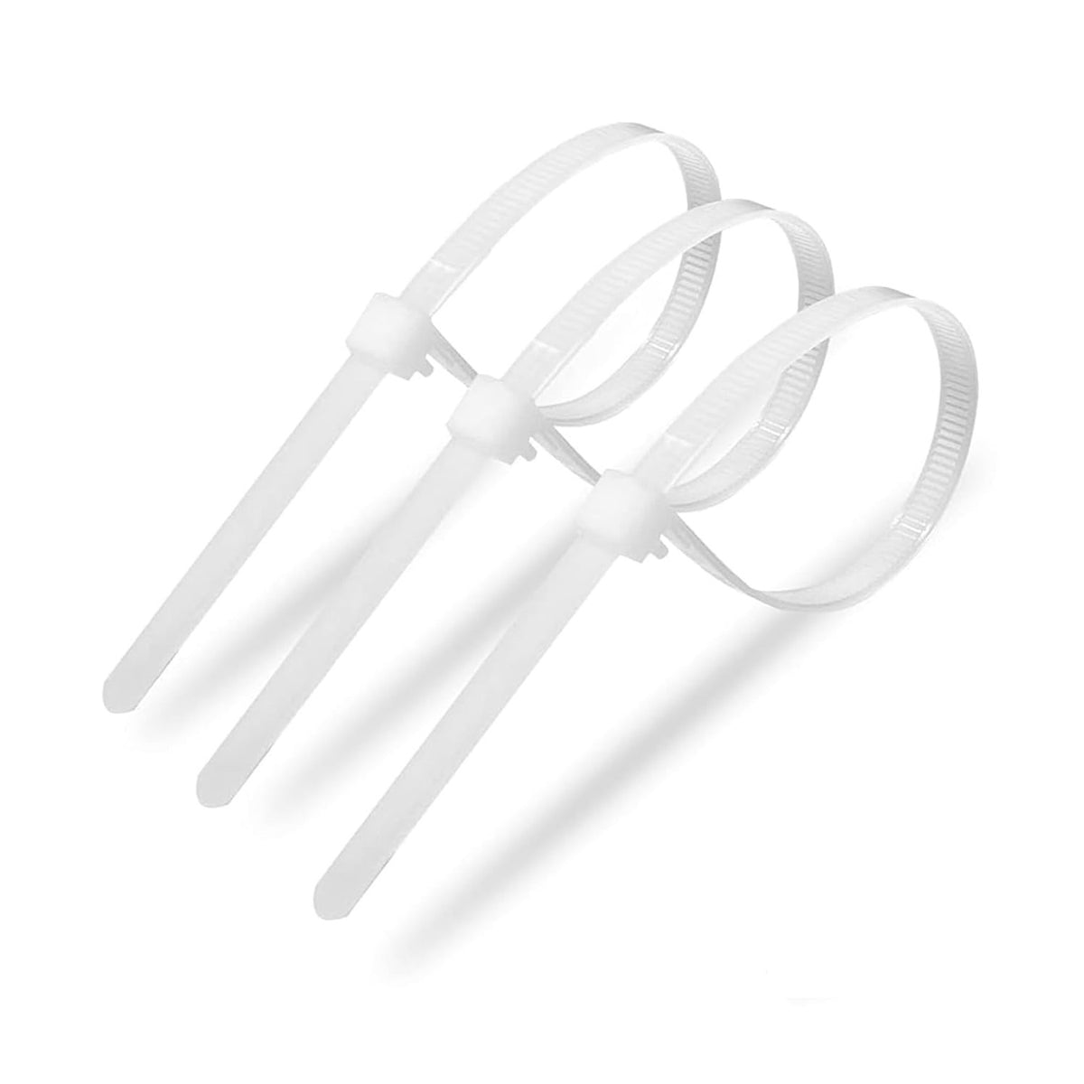 Green Jem Releasable and Reusable Cable Ties Natural 300mm x 8mm Pack of 10 HW10QR300N | Loop Tensile Strength 48Kg | Simple to Install and Release