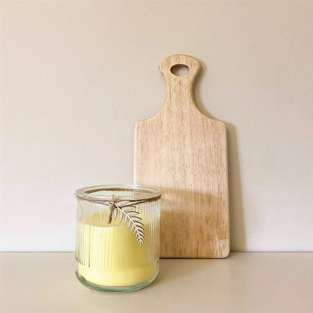 Sifcon Citronella Glass Candle Yellow 12cm x 12cm OL0162