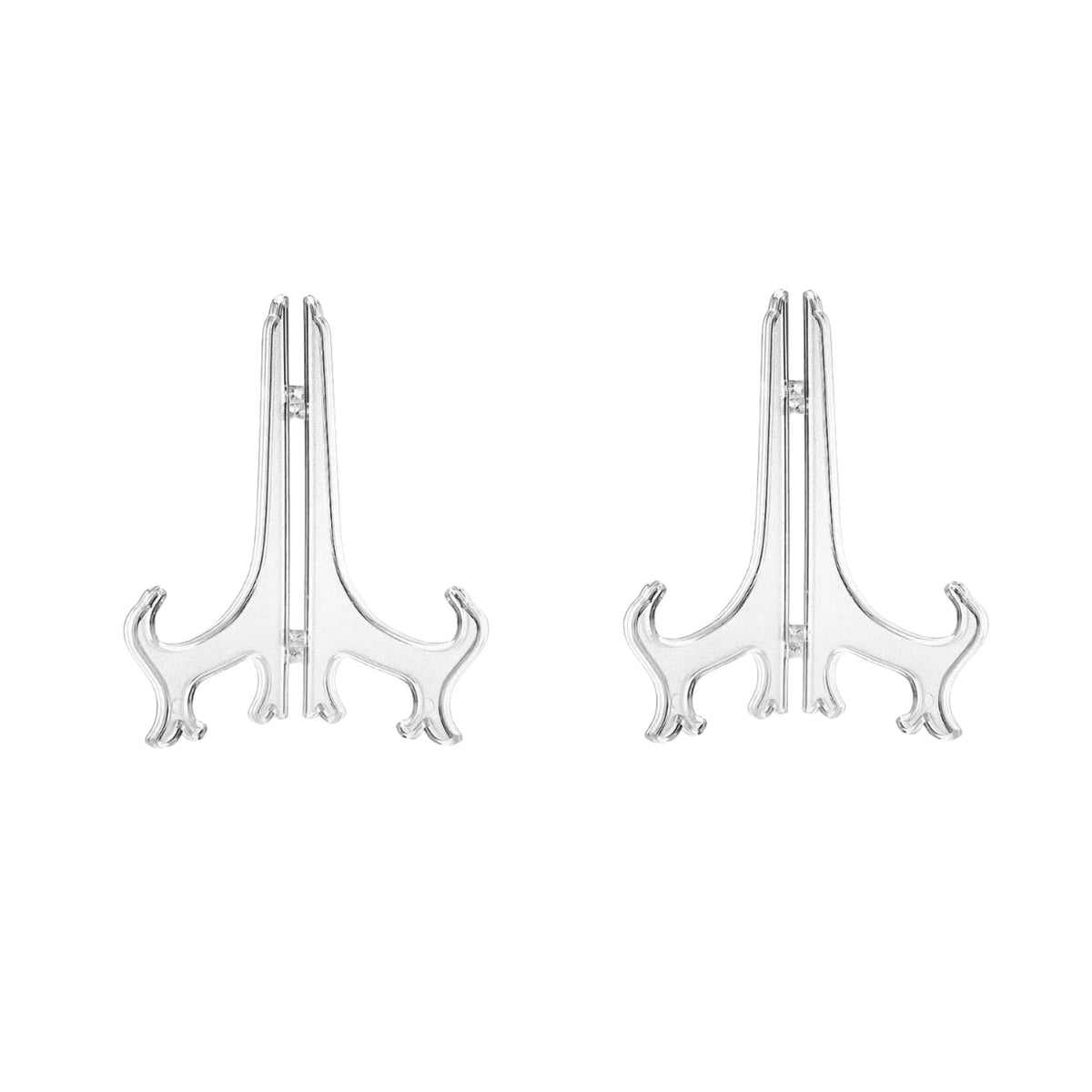 SiL Home Foldable Plastic Plate Stands Assorted Colours 9cm x 5cm Pack of 3 HH6131 | Hinged Easel Display Holders for Photos-Wedding Place Cards and Art