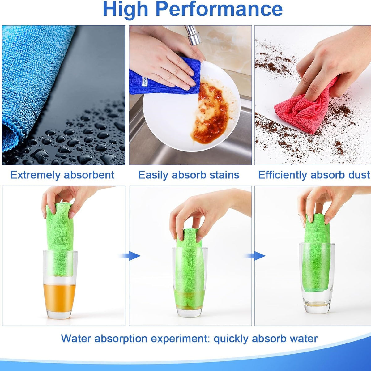 Bettina Microfibre Cleaning Cloths Assorted Colours Pack of 4 B510 | Highly Absorbent and Lint-Free | Multipurpose for Kitchen-Home and Car | Streak-Free Shine | Durable and Reusable