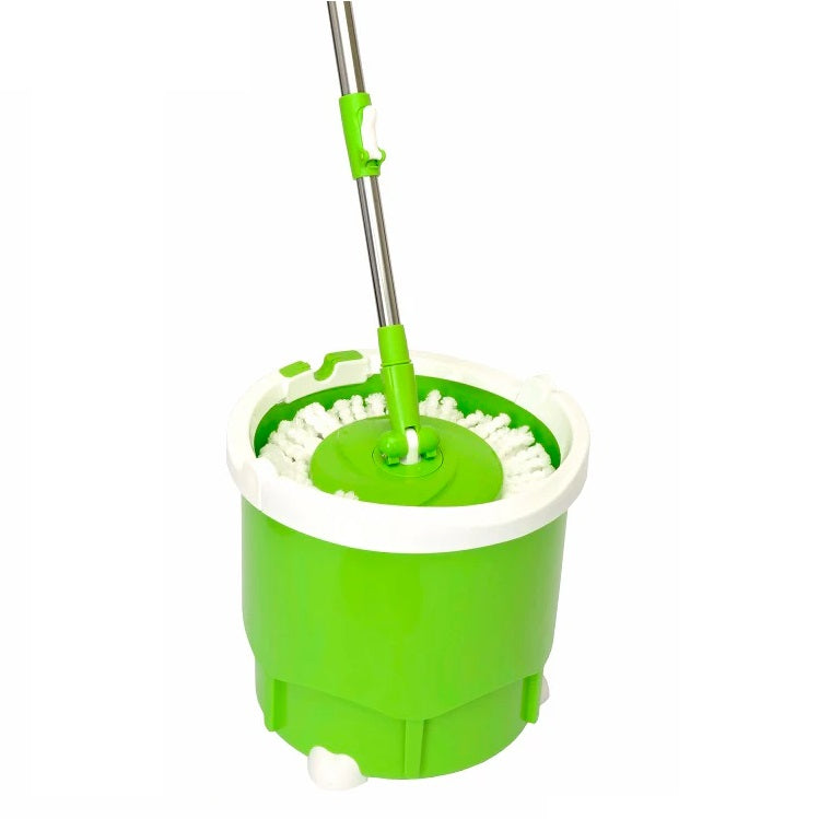 Bettina Clean Water Spin Mop with Bucket Green and White B505 | Self-Cleaning Mop System | 2 Mop Pads Included | Lightweight and Easy to Use | Compact for Storage