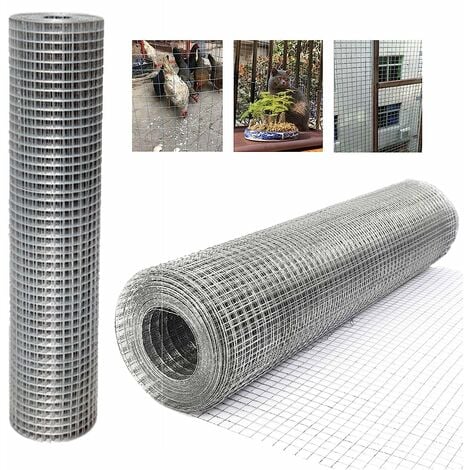 Green Blade Heavy-Duty Galvanised Mesh Wire Net Metallic Grey 4Mtr x 0.9Mtr x 13mm CW152 | Garden Netting for Plants-Trees and Fencing | Deter Birds and Pests | 19G Gauge Strong
