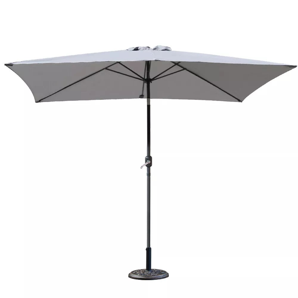 Redwood Decorative Heavy-Duty Cast Iron Floral Design Garden Parasol Base Bronze 45.5cm x 32.5cm 9Kg UB105 | Weather-Resistant | Secure Umbrella Stand | Suitable for Parasols with Pole Diameter 38-48mm | Iron Tube 5.7cm x 27cm