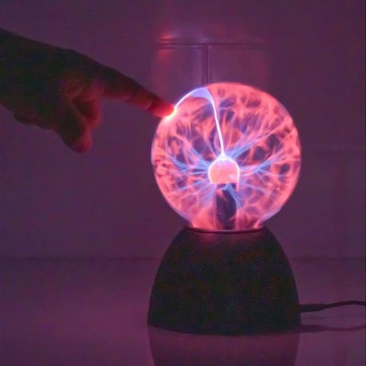 Global Gizmos Plasma Ball Black and Red 5-Inch 48929