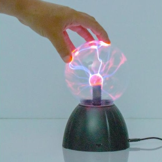 Global Gizmos Plasma Ball Black and Red 5-Inch 48929
