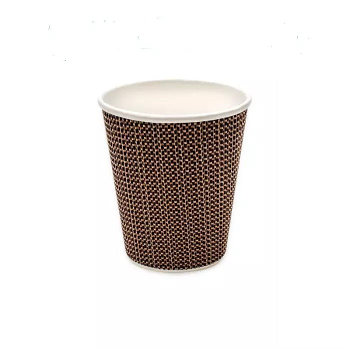 Ecowise Dotted Hot Kraft Cups Brown 235ml Pack of 25 EC-1000 | 100 Percent Natural and Recyclable