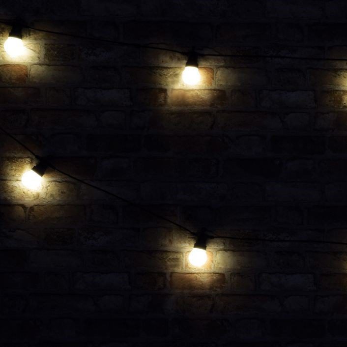 Lyyt Outdoor LED Festoon Lights Warm White 10Mtr Pack of 10 880g 155.680UK | Weatherproof String | Lights for Garden-Parties and Events | Connectable Up to 12 Sets | IP44 Rated Adapter | Durable and Energy Efficient | Power Cable Length - 5.2Mtr
