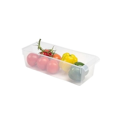 Plasticforte Frosted Fridge Organiser No.12 Transparent 14.5cm x 37cm x 10cm 14002 | Kitchen Organizer for Fruits-Vegetables and Pantry Items | Reusable