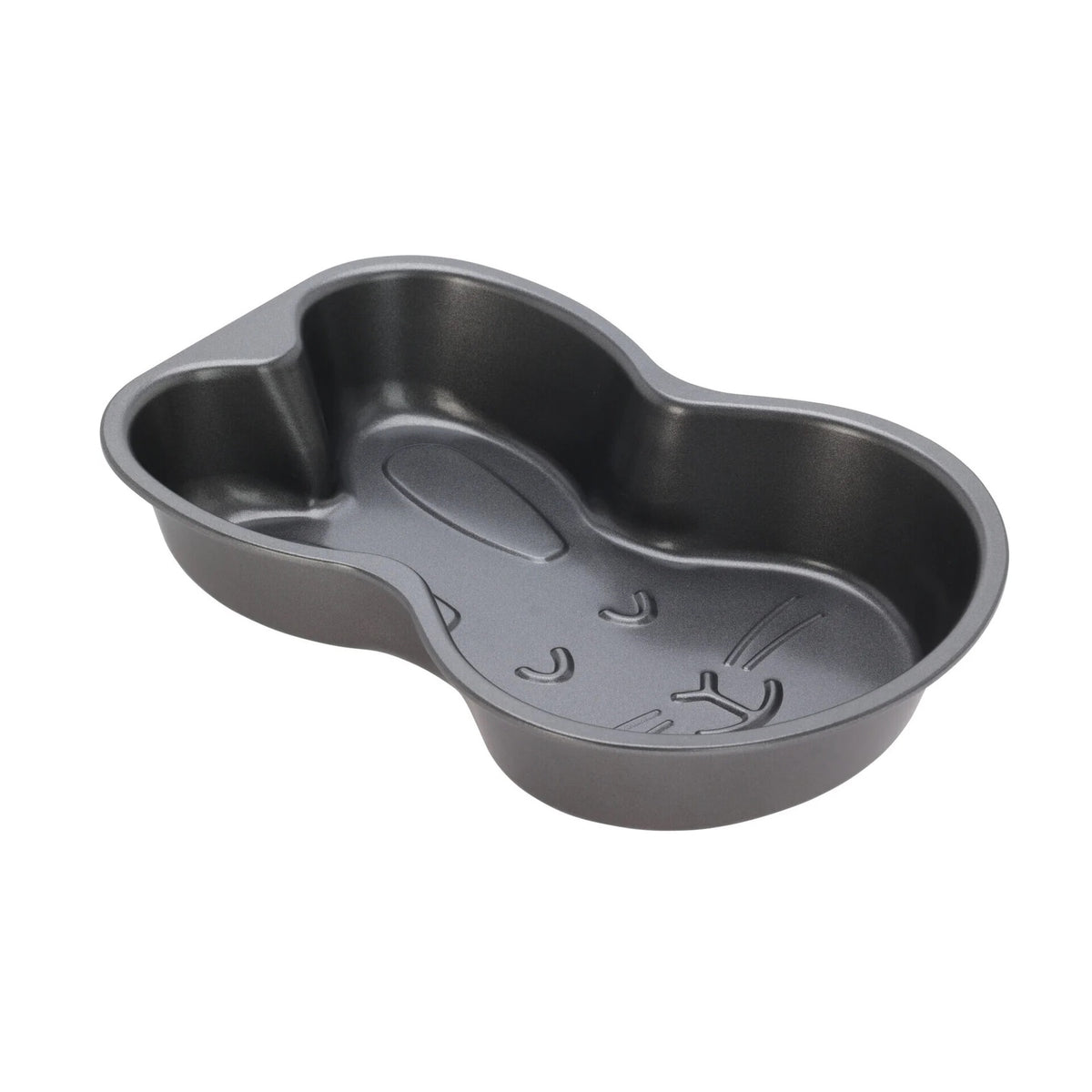 Happy Easter La Cucina Non-Stick Easter Bunny Cake Tin Black 25cm x 18cm x 4.5cm 170491470 | Rabbit-Shaped Baking Mold | For Festive Cakes and Desserts