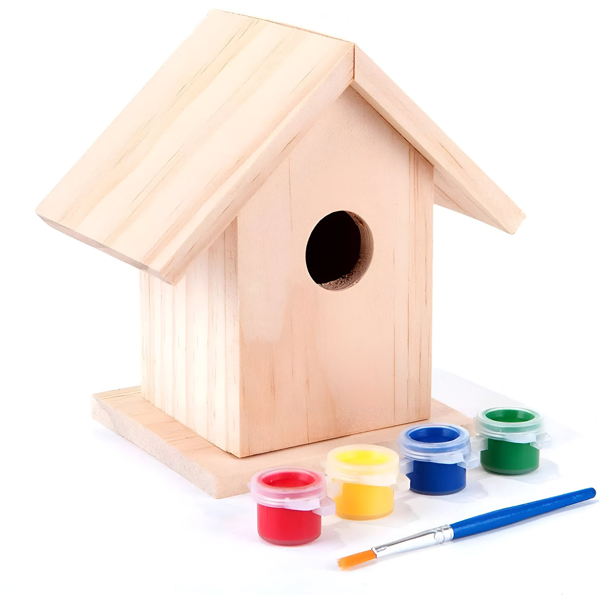 Redwood Leisure Paint Your Own Wooden Bird House Beige 13cm x 9.5cm x 9cm BH290
