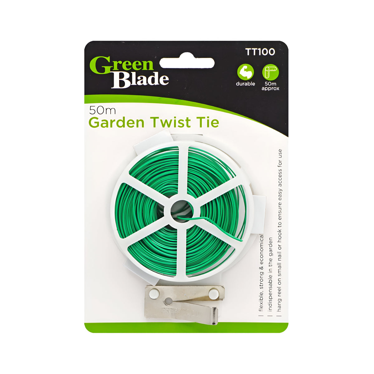 Garden Blade Garden Twist Tie Green 50Mtr TT100 | Durable | Flexible - Strong and Economical
