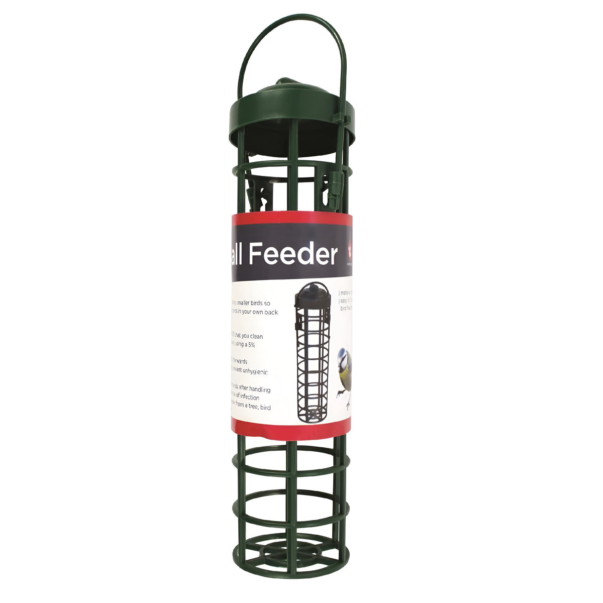 Redwood Leisure Plastic Fat Ball Feeder Green H25cm BF124 | Waterproof | Durable | Ready Assembled | Strong Durable Plastic | Easy to Fill and Hang from a Tree - Bird Feeding Station or Table