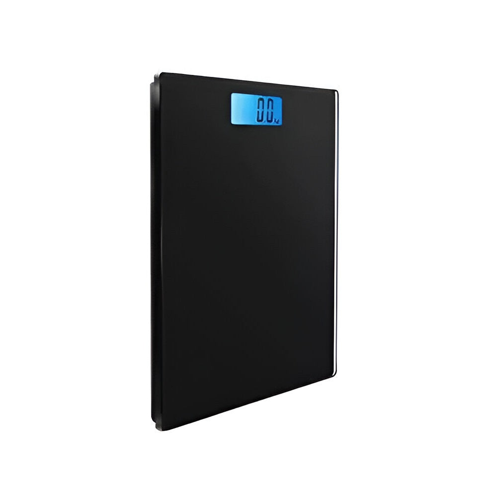 Kingavon Digital Bathroom Scales Black 26cm x 26cm x 2cm DS092 | LCD Display | Auto 0n/off | Low Power/Overload Indicator | Lightweight | Max Loading