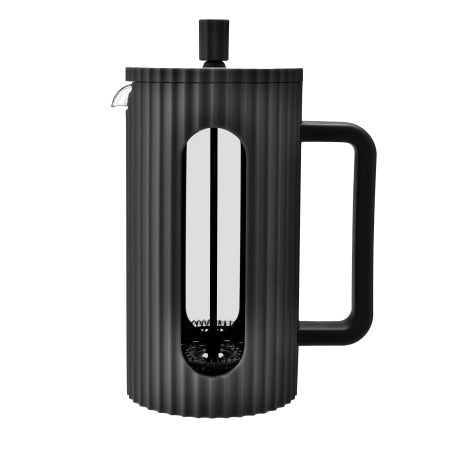 Grunwerg Cafe Ole Ciao 8 Cup Cafetiere Coffee Maker Black 1Ltr AM-10BK | Easy Pour Spout | Cool Touch Handle | Contemporary Elegant Design | Stainless Steel Gauze | Sturdy Heatproof Body