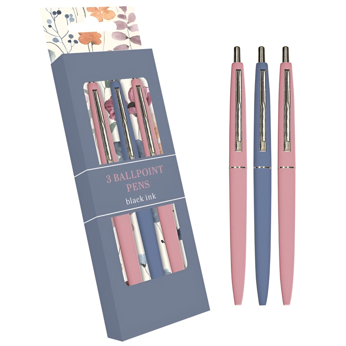 Design Group Black Ink Ball Point Pens Assorted Pack of 3 YEDGSTA4A008