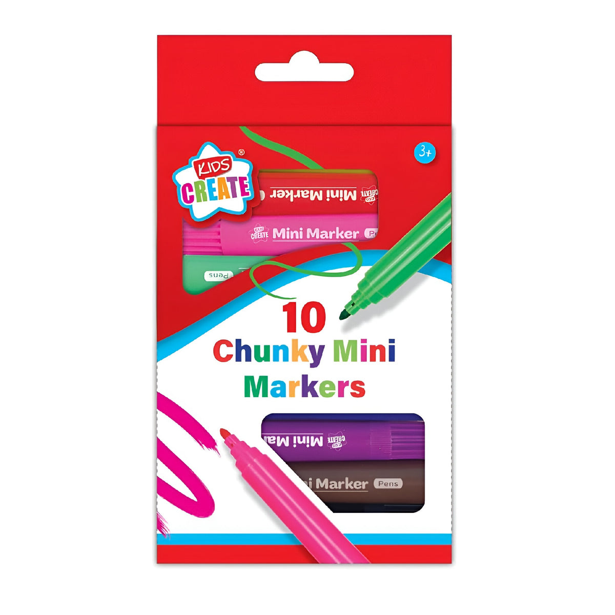 Design Group Kids Create Chunky Mini Markers Assorted Pack of 10 FSC-PENT/3