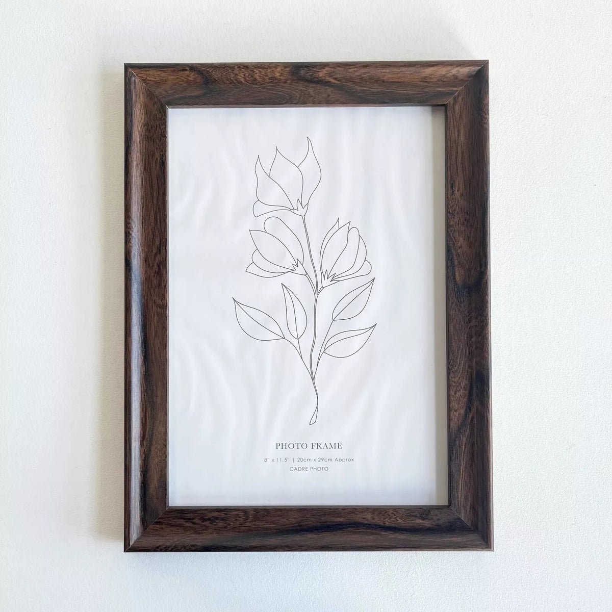 SiL Modern Rustic Wooden A4 Photo Frame with Stand and Hanging Hooks Dark Walnut 20cm x 29cm PH2440 | Elegant Picture Frames for Home and Office Decor