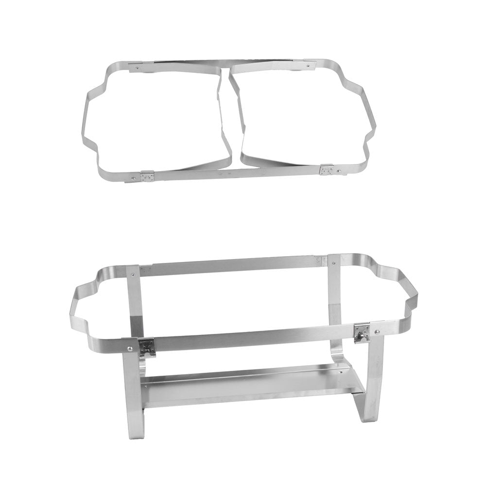 SQ Professional Banquet Single Compartment Chafing Dish Chrome 600mm x 350mm x 320mm 9.5Ltr 1465 | High Quality Stainless Steel | Ideal for Buffet Services | Twin Fuel Holders | Easy to Clean | Easy to Transport