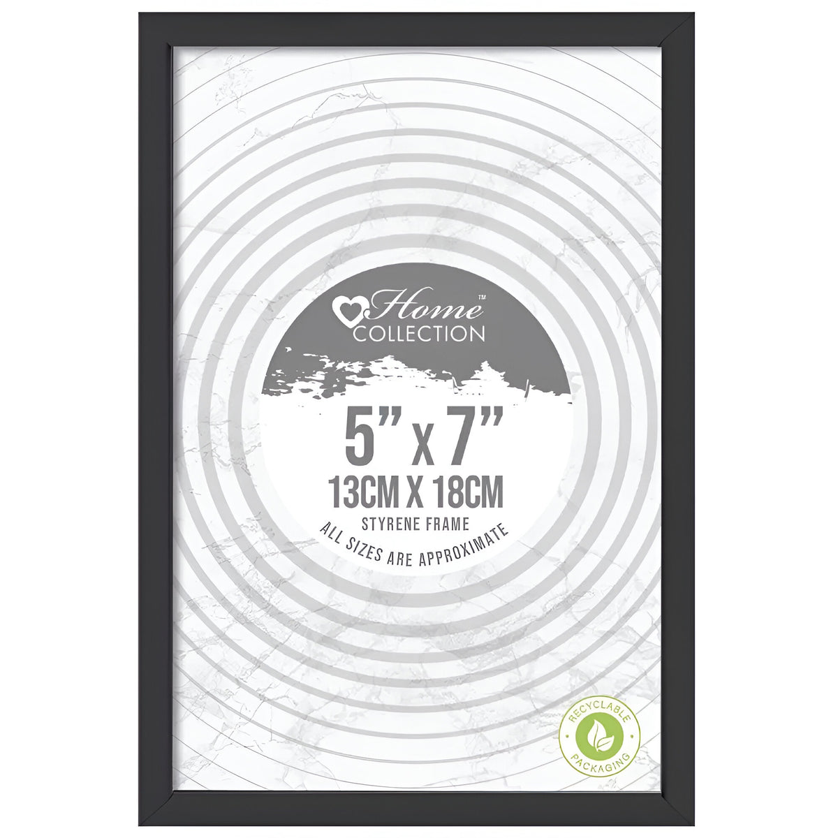 Design Group Home Collection London Styrene Frame Black 5-Inch x 7-Inch BSYB/3