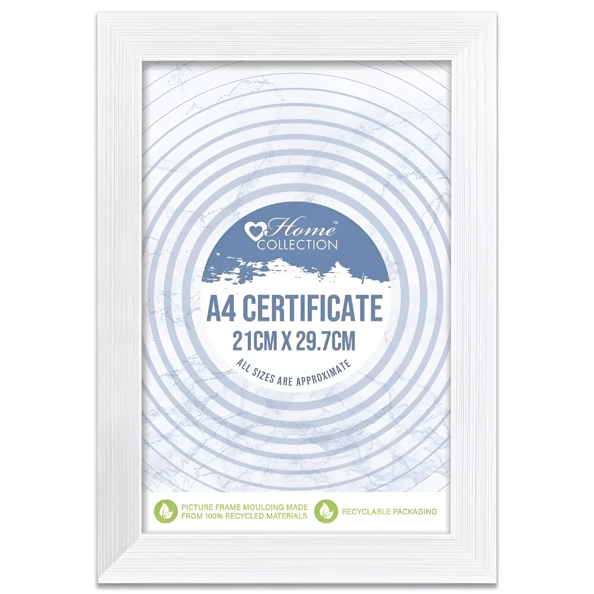 Design Group Home Collection A4 Certificate Cambridge Glass Frame White 21cm x 29.7cm MIAQ/2