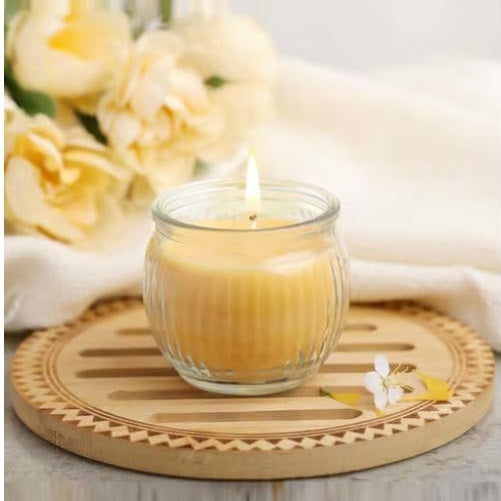 Sil Citronella Scented Glass Jar Candles Yellow Pack of 3 OL0163 | Outdoor Insect Repellent | Fresh Fragrance for Garden and Patio