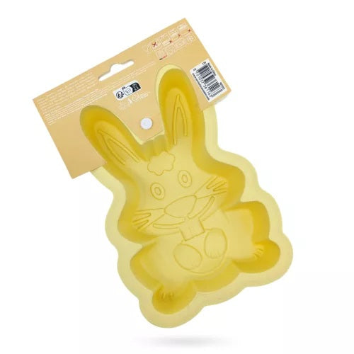 La Cucina Happy Easter Silicone Non Stick Baking Mold Bunny Yellow 170491510 | Bunny-Egg and Mini Egg Shapes | Ideal for Easter Treats and Chocolate Making