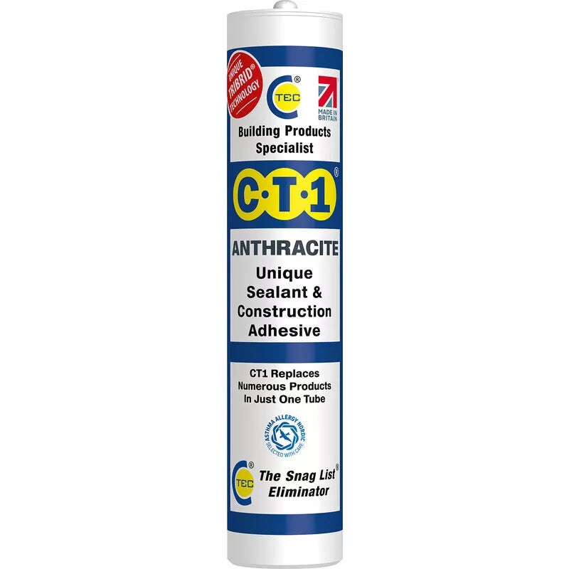 C-Tec CT1 Unique Sealant and Construction Adhesive Anthracite 290ml 535307