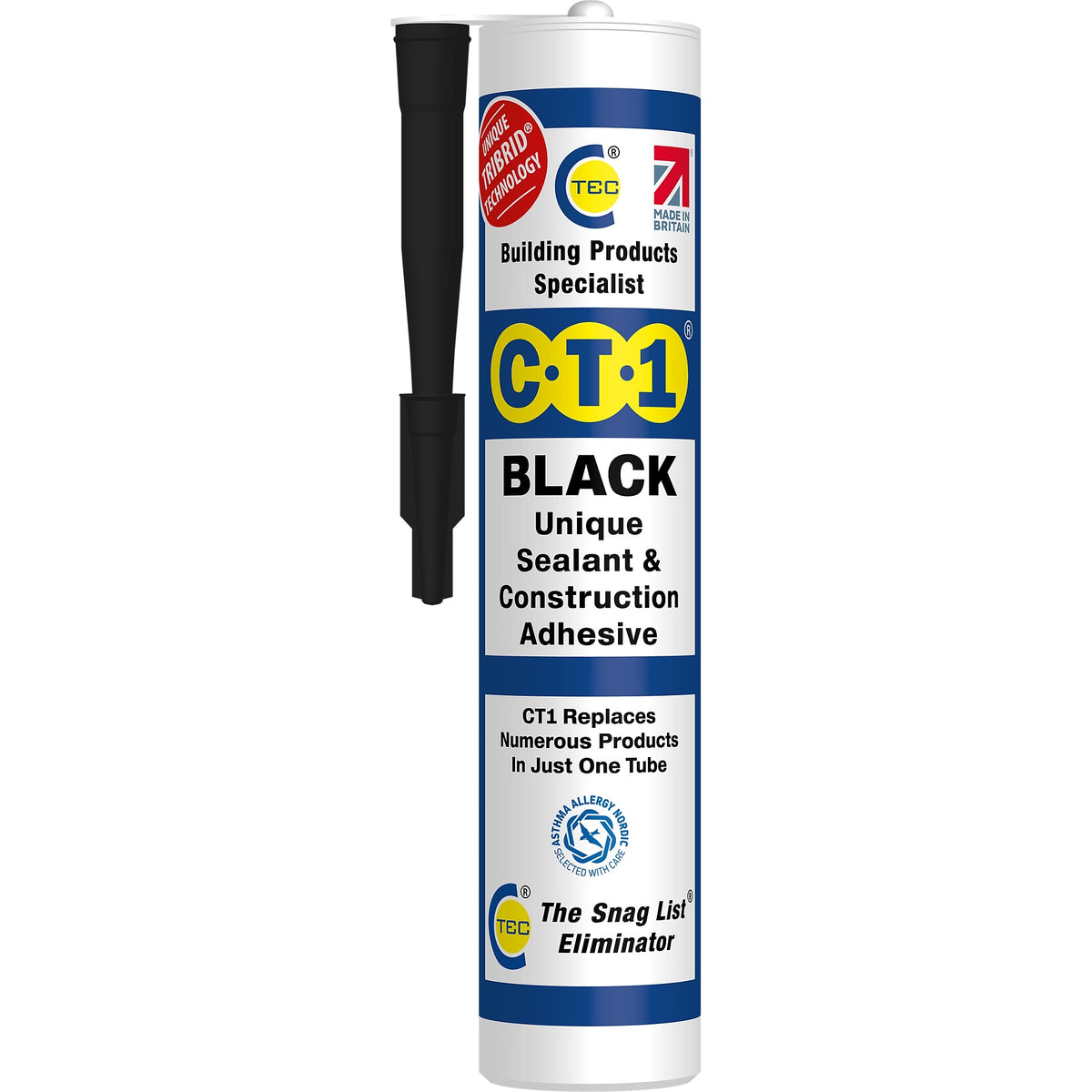 C-Tec CT1 Unique Sealant and Construction Adhesive Black 290ml 535106