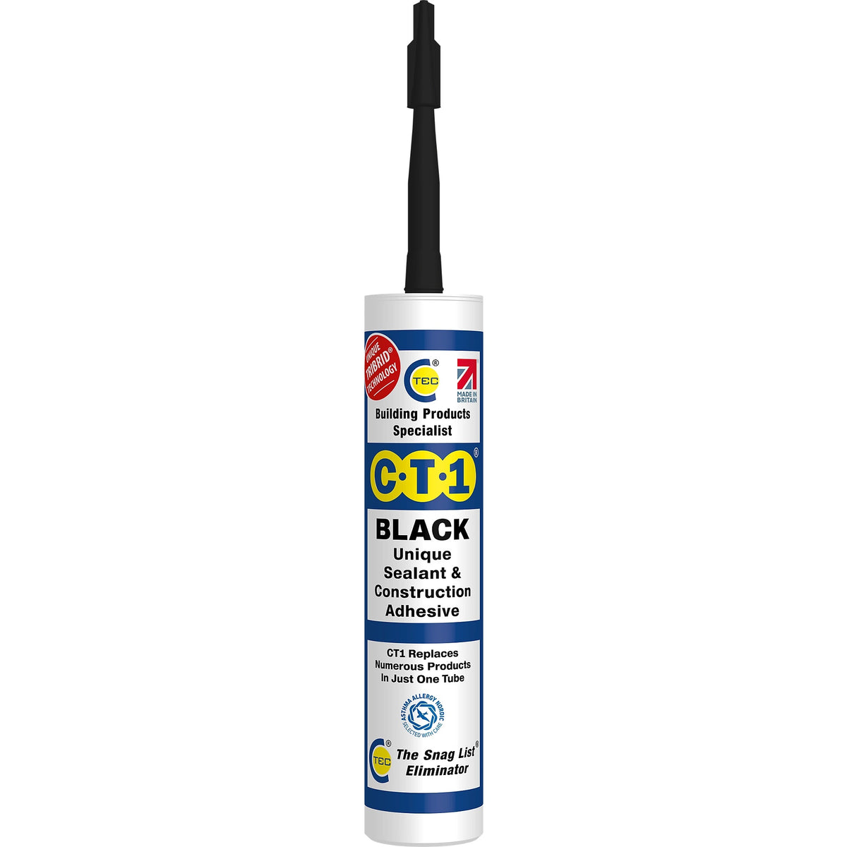 C-Tec CT1 Unique Sealant and Construction Adhesive Black 290ml 535106