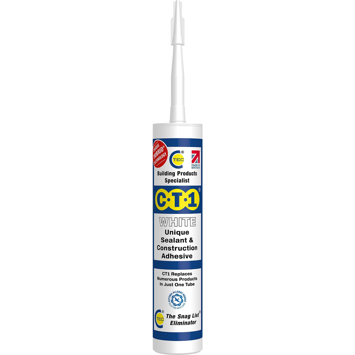 C-Tec CT1 Unique Sealant and Construction Adhesive White 290ml 535206