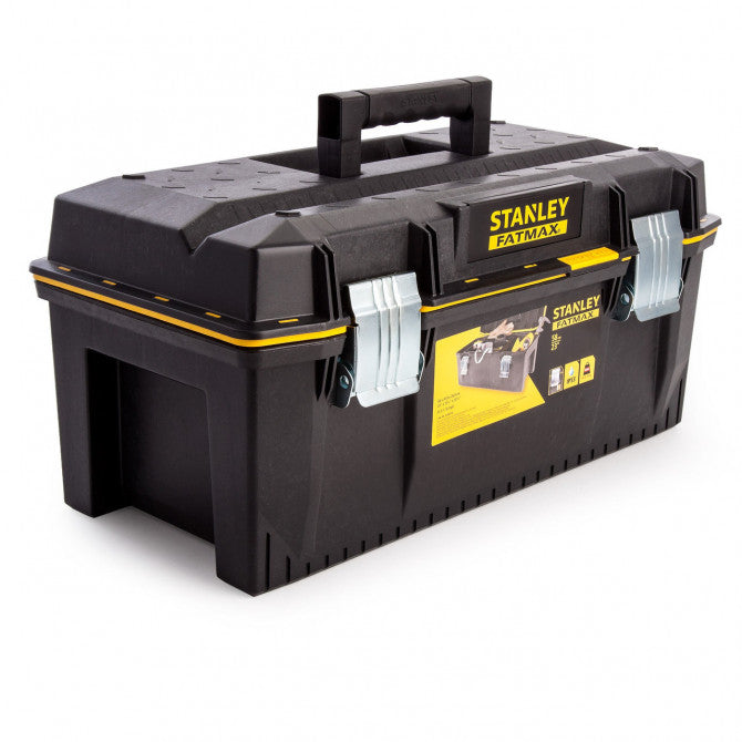 Stanley FatMax Heavy-Duty Structural Foam Waterproof Toolbox Yellow and Black 23cm 1-94-749 | Box with Metal Latches and Secure Handle | Portable Tote Tray for Tools
