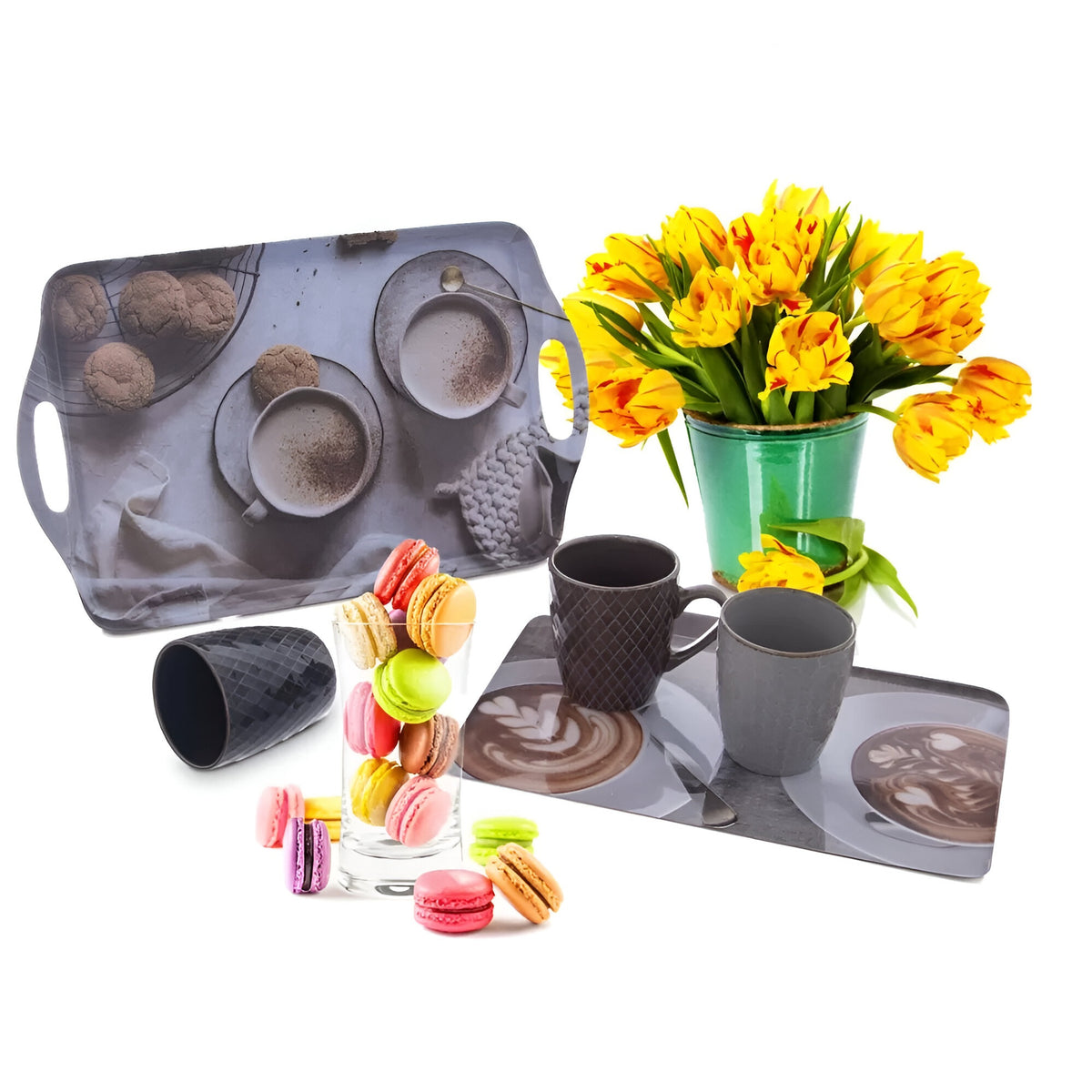 Excellent Houseware Melamine Serving Tray Assorted 38cm x 23cm x 2cm Pack of 1 170459040