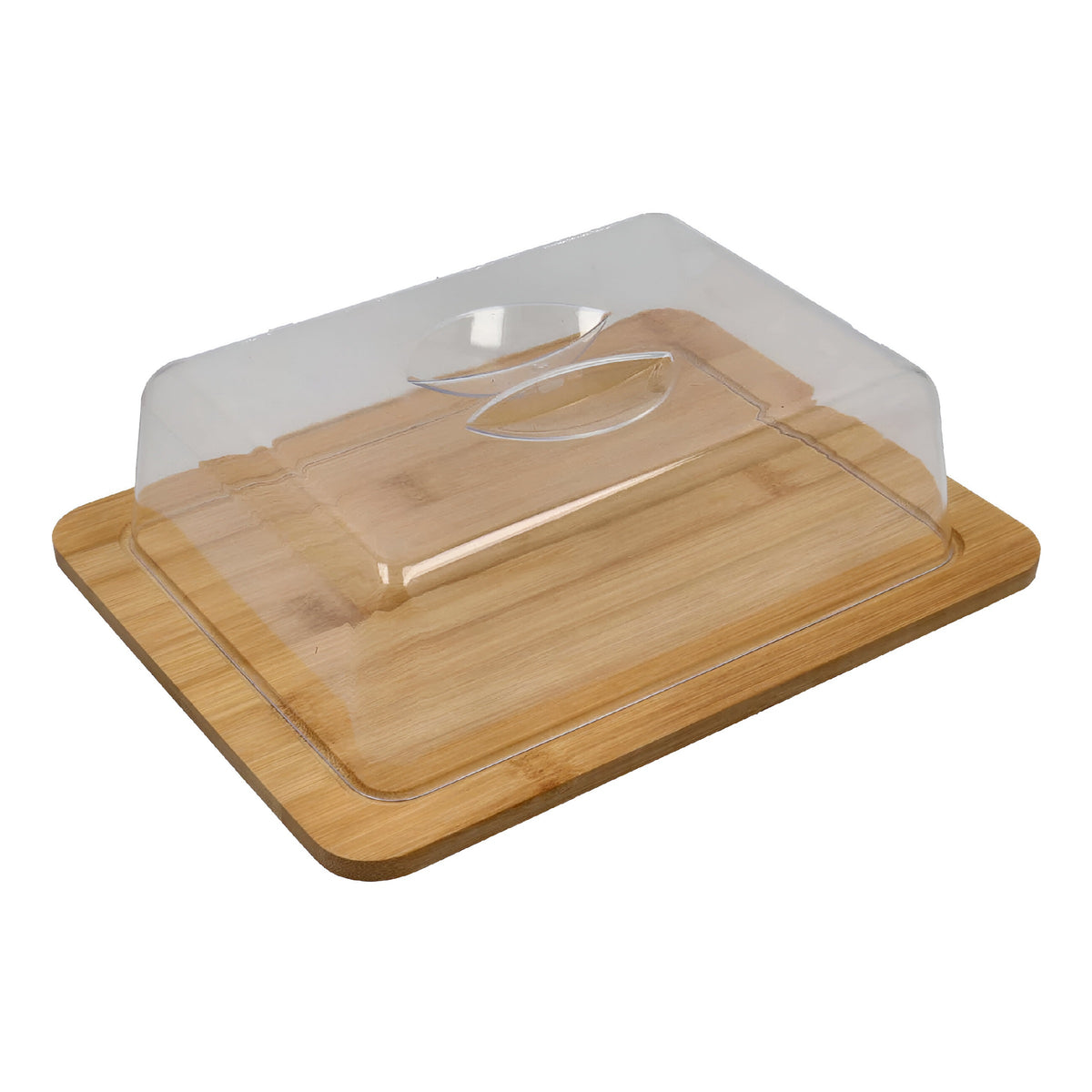 Excellent Houseware Cheese Cover with Bamboo Base Brown 26cm x 20cm x 7cm 170489250