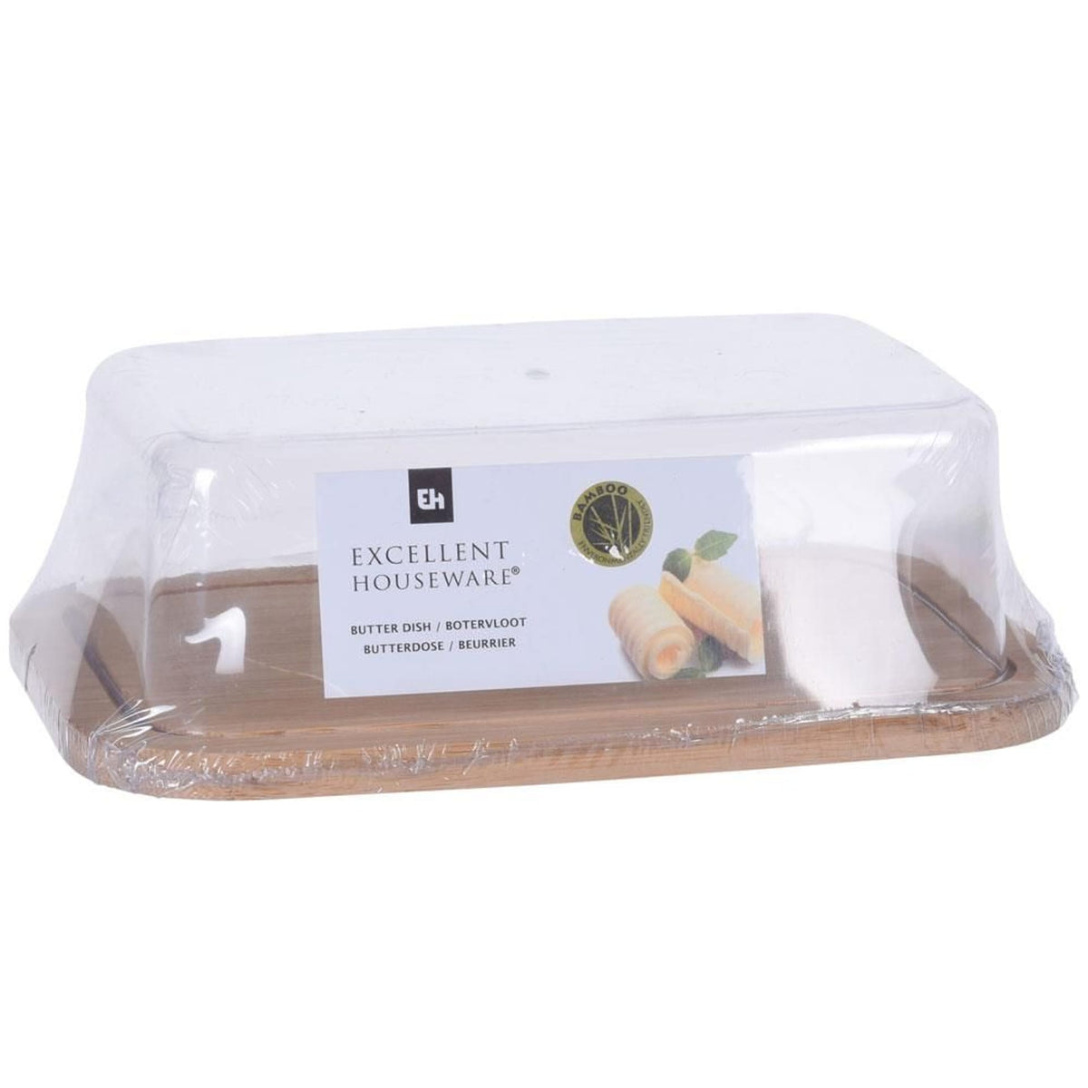 Excellent Houseware Butter Dish Clear 12.3cm x 19cm x 6.3cm 170453280