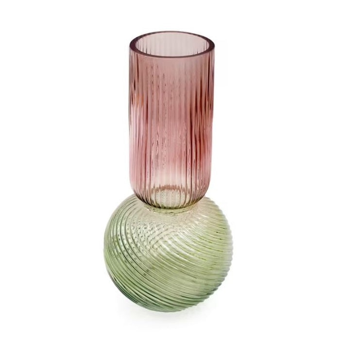 Sifcon Graduated Vase 30cm Green and Pink OR8007