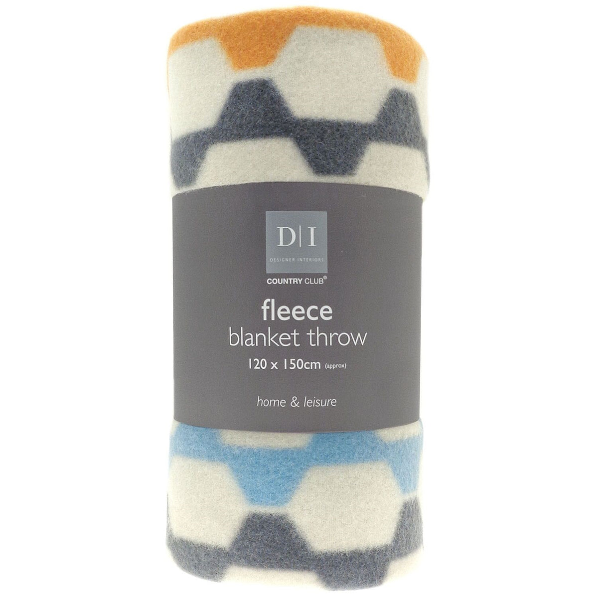 Country Club Oslo Design Fleece Blanket Throw Multicoloured 120cm x 150cm FTS224126
