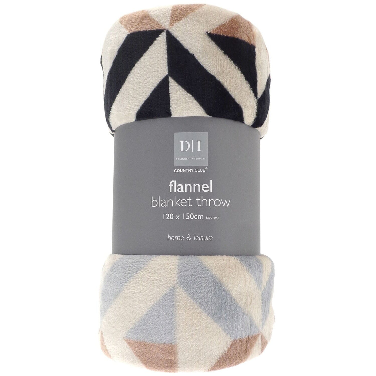 Country Club Bodo Design Flannel Blanket Throw Multicoloured 120cm x 150cm BLS235603
