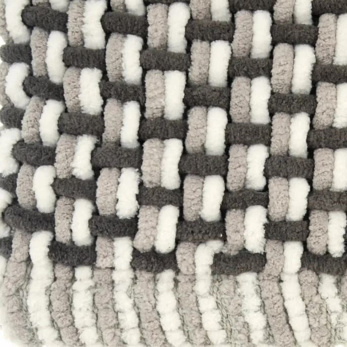 Luxe Bathroom Basket Weave Bathmat Grey 46cm x 76cm BMP228377