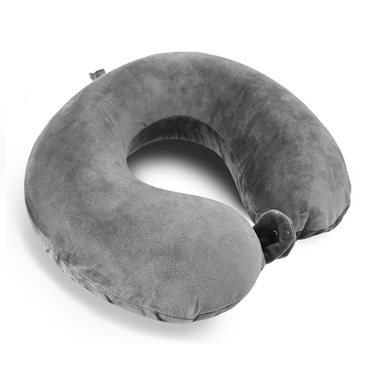 GlobeTrek Memory Foam Travel Neck Pillow Grey HWP227844 | Soft Support Cushion for Head and Neck | Ideal for Flights-Car and Train Travel | Ergonomic U-Shaped Design
