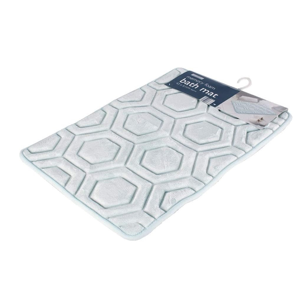 Luxe Bathroom Memory Foam Bath Mat Assorted Colours 43cm x 61cm BMP184840 | Soft Plush Quick-Dry Rug | Non-Slip Absorbent Design