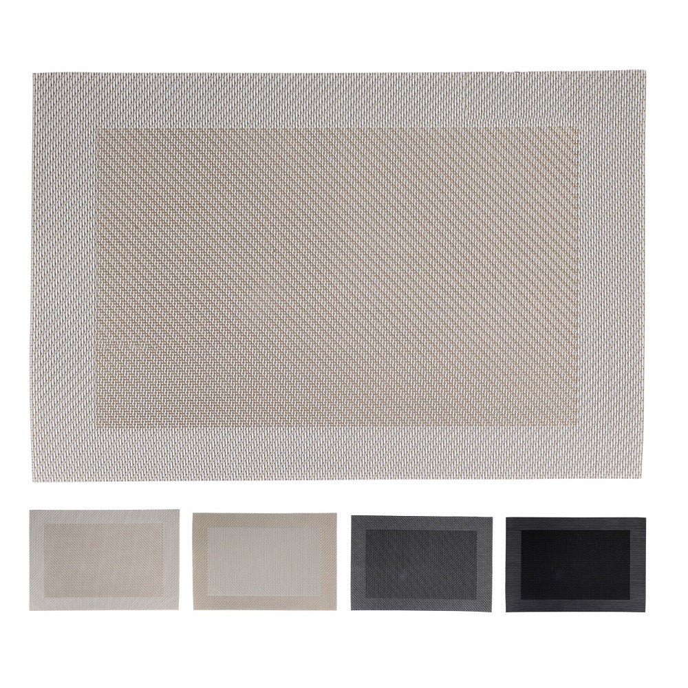 Excellent Houseware PVC Woven Placemat Assorted 45cm x 30cm Pack of 1 B04221370