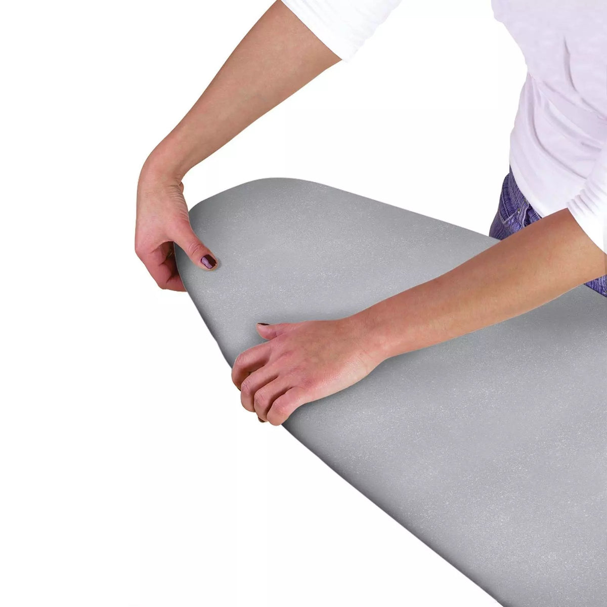 Country Club Ironing Board Cover Silver LAU191886 | Metallic Heat Reflective Surface | Quick and Easy Fitting | Machine Washable | Deep Double Layer | Fits Most Ironing Boards