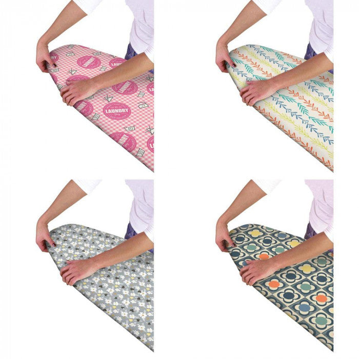 Country Club Ironing Board Cover Assorted Colours LAU221194 | Quick and Easy Fitting | Machine Washable | Deep Double Layer | Fits Most Ironing Boards