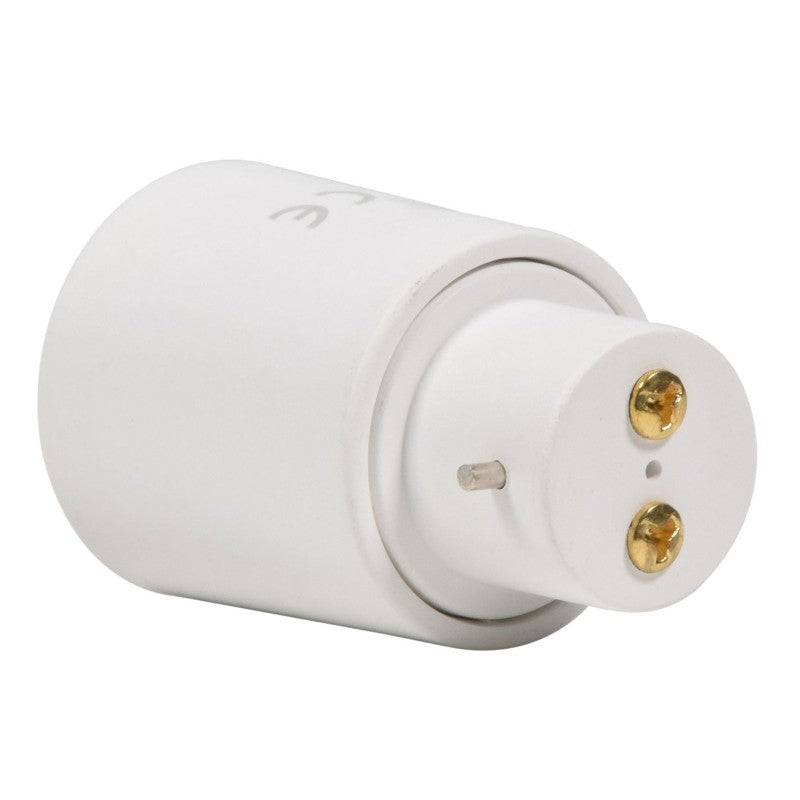 AVSL B22-E27 Lamp Socket Converter White 50mm x 35mm 401.090UK | Bayonet To Edison |  Durable and Safe Socket Adapter for LED-CFL and Incandescent Bulbs