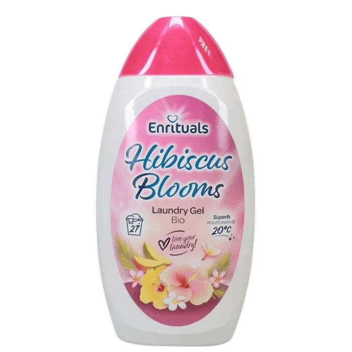 Enrituals Hibiscus Blooms Bio Laundry Gel Multicoloured 970ml HOENR003A | 27 Washes | Effective at 20 Degree C | Tough on Stains | Gentle on Fabrics