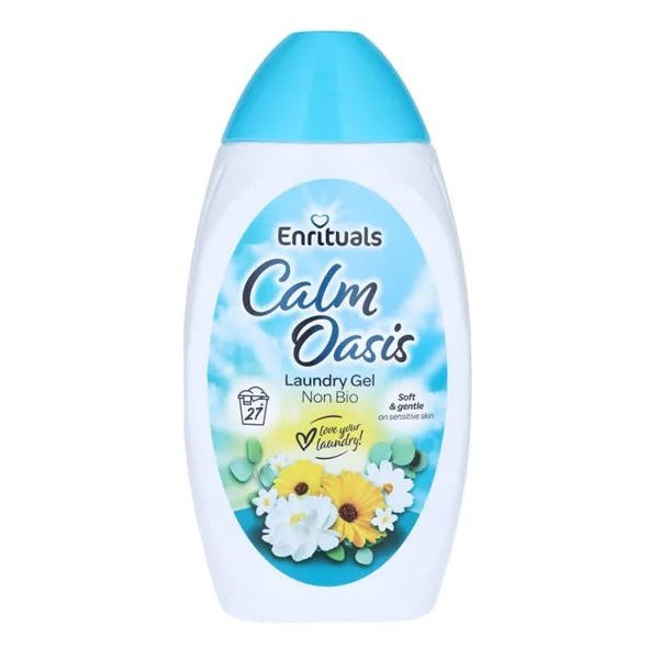 Enrituals Calm Oasis Non Bio Laundry Gel Multicoloured 970ml HOENR002A | 27 Washes | Tough on Stains | Gentle on Fabrics |  Suitable to People with Sensitive Skin