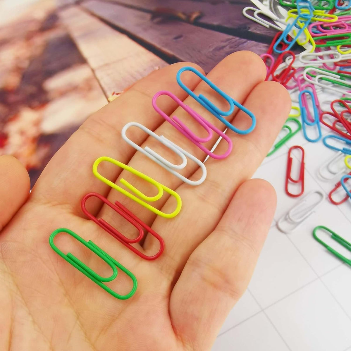 SiL Craft Paper Metal Clips Assorted Colours 65mm x 90mm x 20mm Pack of 200 100g ST7263 | For Office-School and Home Use