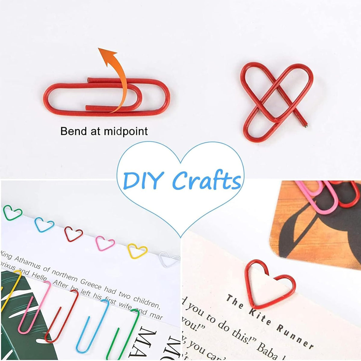SiL Craft Paper Metal Clips Assorted Colours 65mm x 90mm x 20mm Pack of 200 100g ST7263 | For Office-School and Home Use